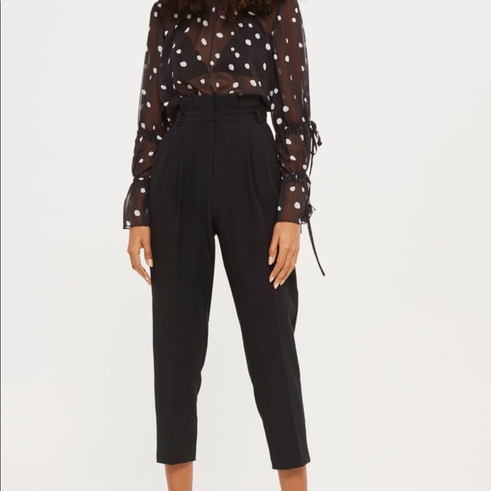 Pleated waist peg trousers by TopShop
